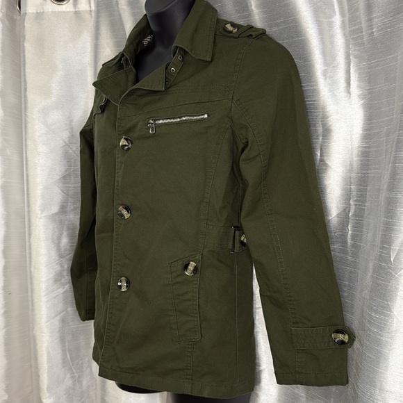 FAShION Classical Style Vogue Lined Army Green Button Up Women’s XL Jacket - Picture 4 of 8